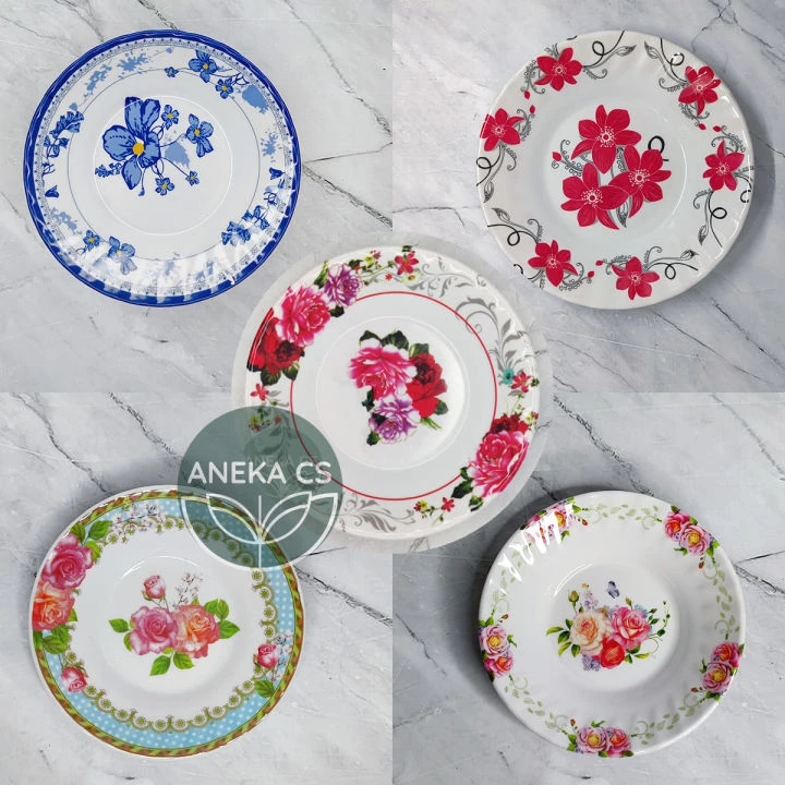 Set Piring Melamine Motif Bunga SNI Untuk Kado Pernikahan — Cek Dulu Sebelum Checkout